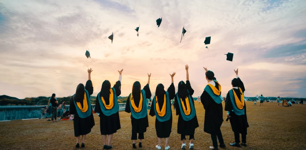 Students Celebrating Graduation